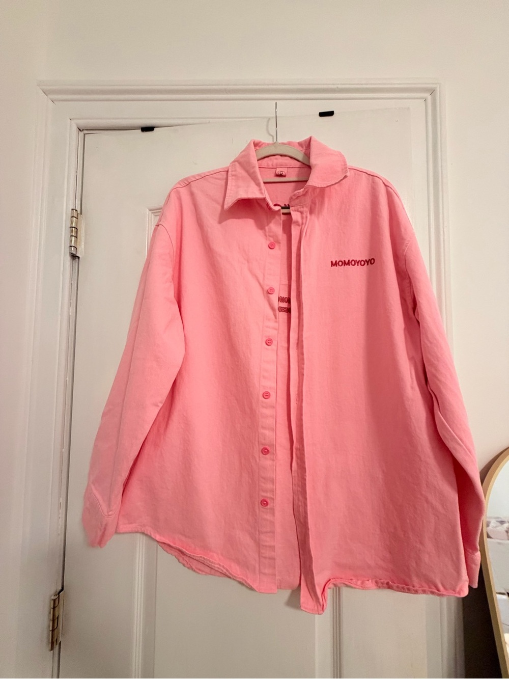 Pink Oversized Graphic Back Jacket - - Picture 2 of 2